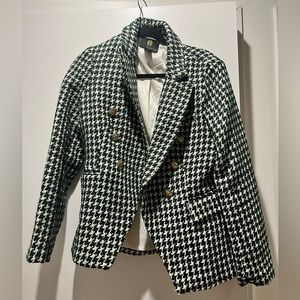 House of Harlow Emerald Herringbone Blazer